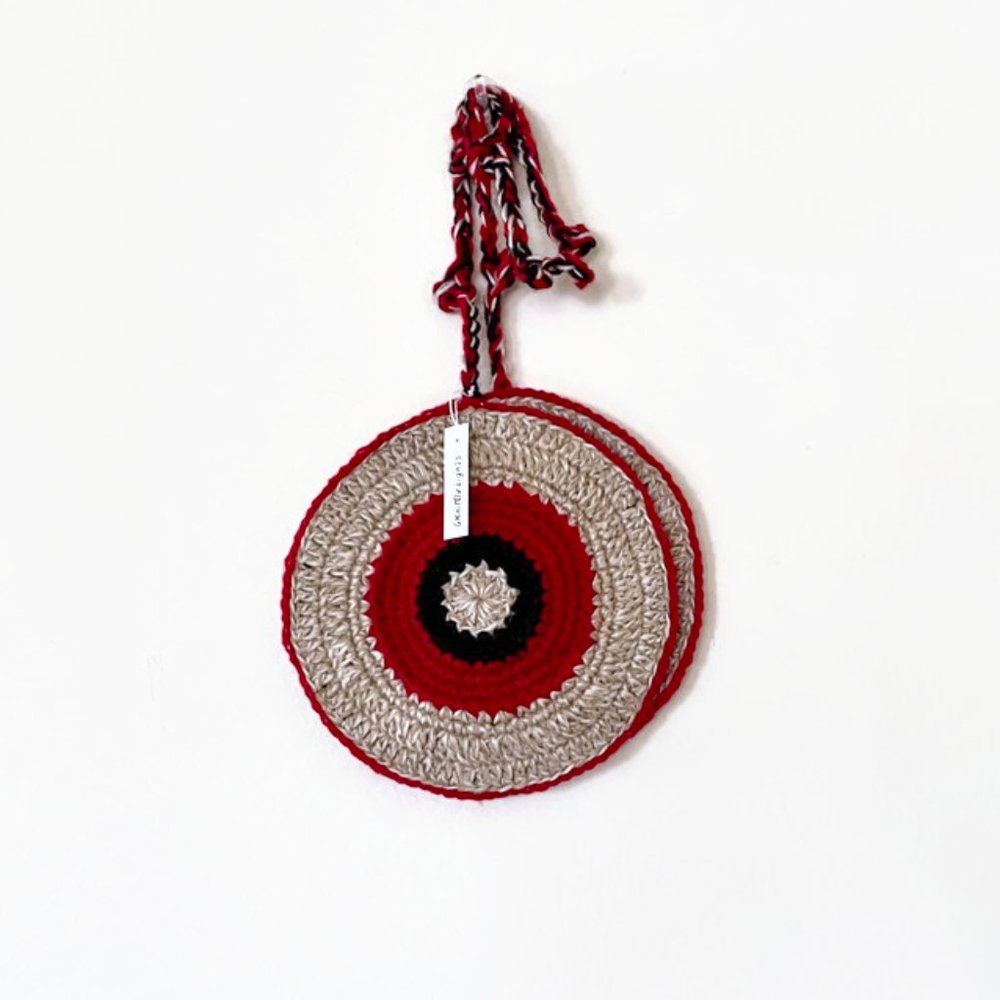 Handmade Crochet pot holders, Farmhouse gift idea, Hanging potholders